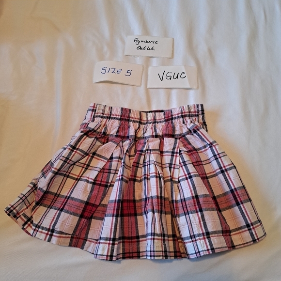 Gymboree girls size 5 plaid skirt elastic back waist pink, red, blue VGUC - Picture 2 of 3